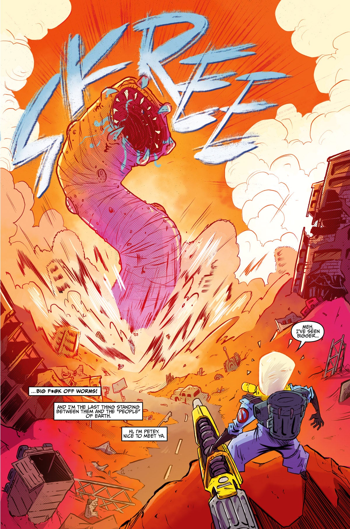 BIG F#@K OFF WORMS #1 (Physical Comic | 24 Pages | Includes FREE Digital Copy)